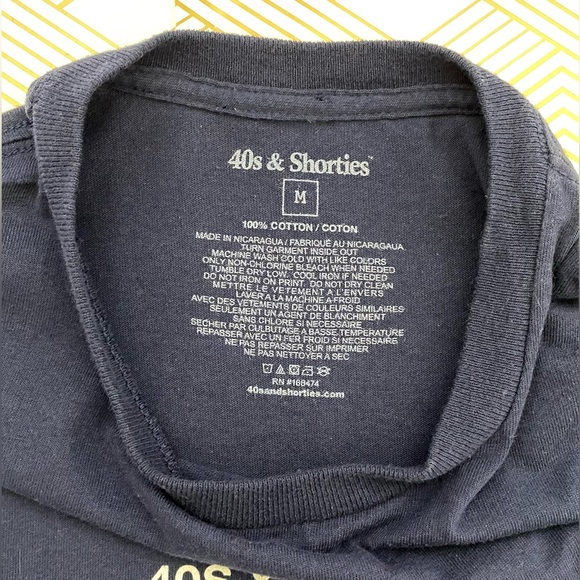 40s and Shorties navy blue men’s t-shirt - Picture 3 of 5